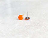 Neon Orange surgical steel earrings by Ear Sugar