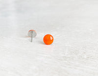 Neon Orange surgical steel earrings by Ear Sugar