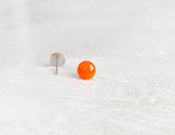 Neon Orange surgical steel earrings by Ear Sugar