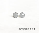 Overcast light gray surgical steel earrings by Ear Sugar made in the USA