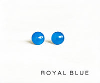 Royal Blue surgical steel earrings by Ear Sugar made in the USA