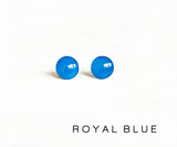 Royal Blue surgical steel earrings by Ear Sugar made in the USA