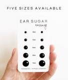 Midas gold stud earrings by Ear Sugar made in the USA
