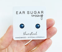 Blue Steel hypoallergenic stud earrings by Ear Sugar