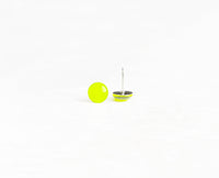 Neon yellow surgical steel earrings by Ear Sugar