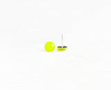 Neon yellow surgical steel earrings by Ear Sugar