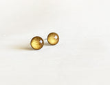Midas gold stud earrings by Ear Sugar made in the USA
