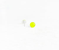Neon yellow surgical steel earrings by Ear Sugar