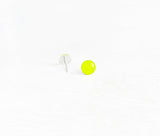 Neon yellow surgical steel earrings by Ear Sugar